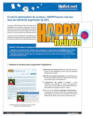 E-mail & optimisation de contenu : HappyNeuron