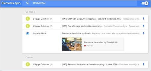 Inbox : Google réinvente la boîte de réception