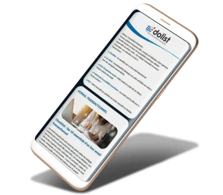 Mockup newsletter mensuelle Dolist