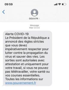 Alerte du Gouvernement