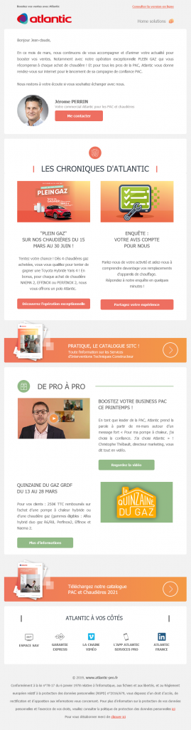Exemple de la refonte d'une newsletter