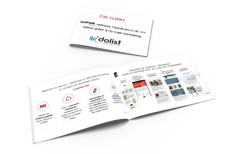 Mockup du cas client GrandPalais RMN optimise l’expérience de ses visiteurs avec à l’email marketing
