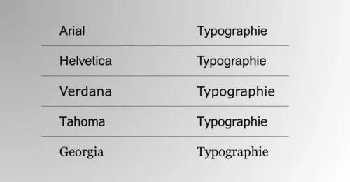 Typographies web safe